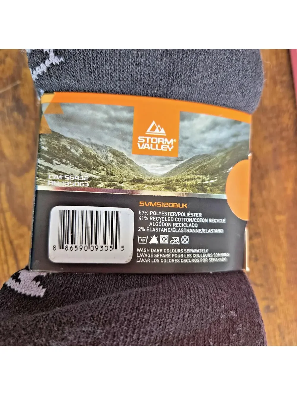 Storm Valley Recycled Cotton Performance Boot Socks Mens 7-12 4 Pairs New